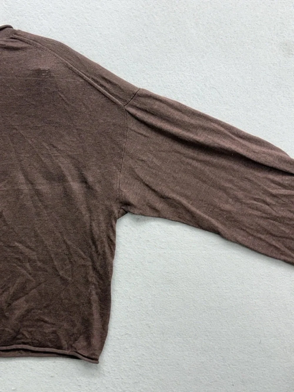 Buck Mason Brown Crewneck Long Sleeve Tee